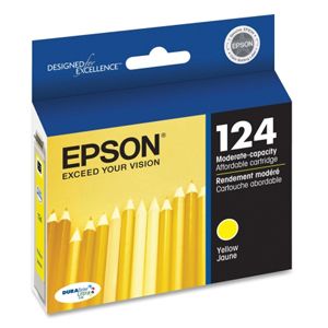 Original Epson 124 Yellow Ink Cartridge