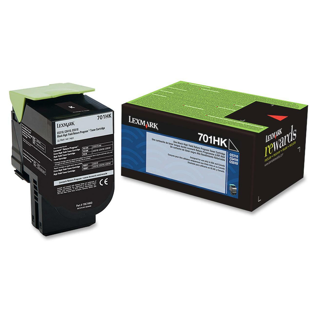 Lexmark CS310, CS/CX410, 510 High Yield Black Toner Cartridge, 701HK