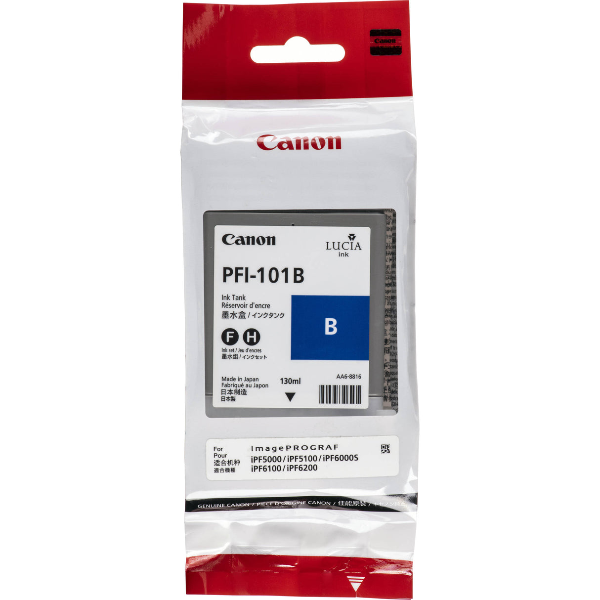 Original Canon PFI-101 130mL Blue Ink Cartridge
