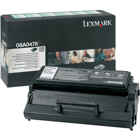 Lexmark E320/E322 High Yield Black Toner Cartridge, 08A0478