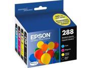 New Genuine Epson 288 Black, Cyan, Magenta & Yellow Ink Cartridges