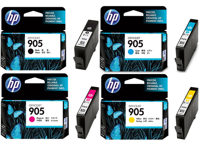 HP 905 Black and Color Ink Cartridge (Combo 4 Pack)