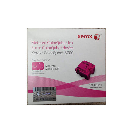 Genuine Xerox Solid Ink 8700 Magenta (4 sticks) (108R00991) (108R01011)