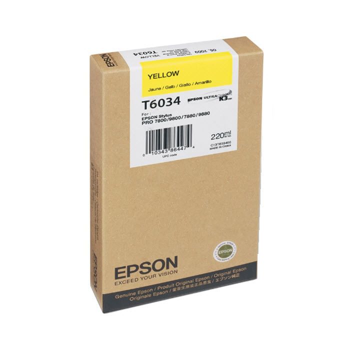 Original Epson T6034 Yellow Ink Cartridge