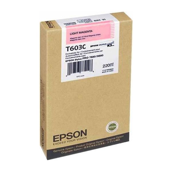 Genuine OEM Epson T603C00 220ml Light Magenta Ink Cartridge