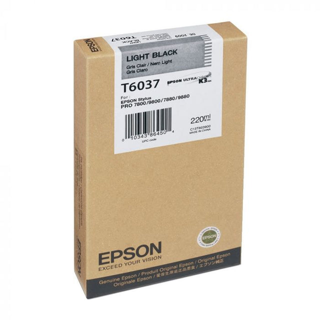 Original Epson T6037 Light Black Ink Cartridge