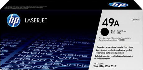 HP 49A Standard Yield Black LaserJet Toner Cartridge, Q5949A