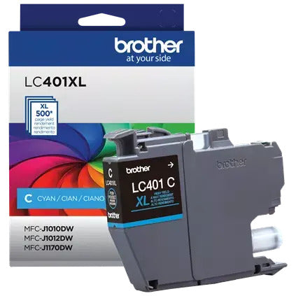 Genuine Brother LC401XL High Yield Cyan Ink Cartridge