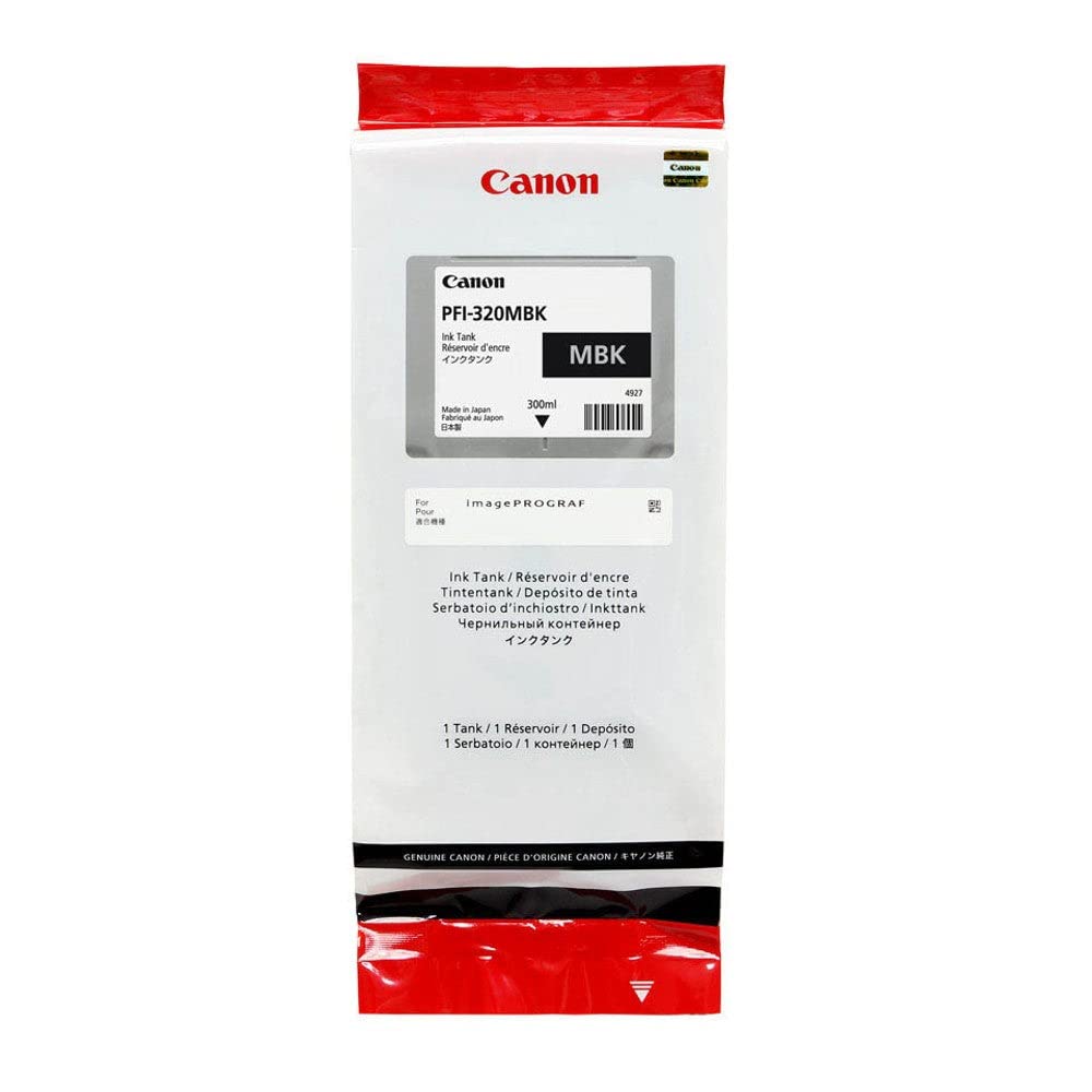 Canon PFI-320MBK 300ml High-Yield Matte Black Ink Cartridge, 2889C001AA