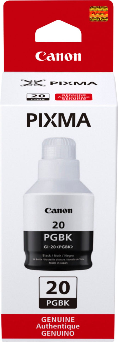 Canon GI-20 PGBK High-Yield Black Ink Bottle, 3383C001