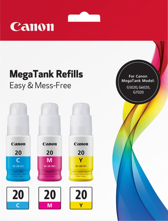 Canon GI-20 High-Yield Color Ink Bottle, 3394C003