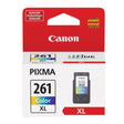 Original Canon CL-261XL High-Yield Color Ink Cartridge, 3724C001