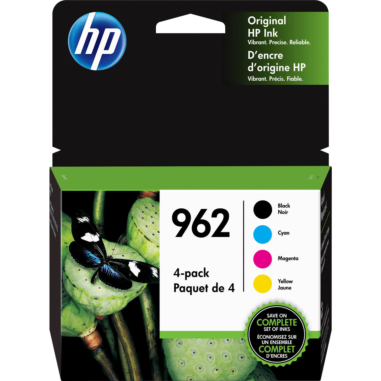 Original HP 962 Black, Cyan, Magenta, Yellow Ink Cartridge-4 Pack