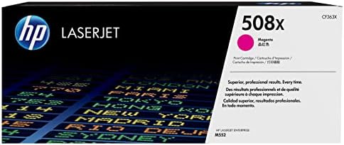 HP 508X High Yield Magenta LaserJet Toner Cartridge, CF363X