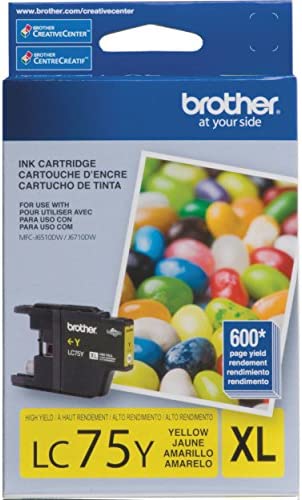 Original Brother LC75 Yellow Ink Cartridge