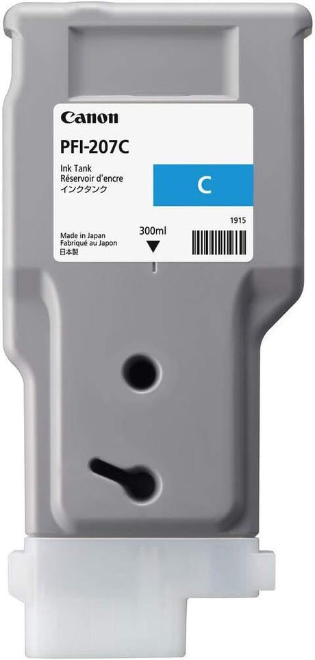 Original Canon PFI-207 300mL Cyan Ink Cartridge