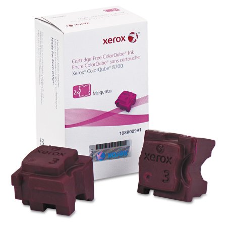 Genuine Xerox Solid Ink 8700 Magenta (2 sticks) (108R00991) (108R01011)