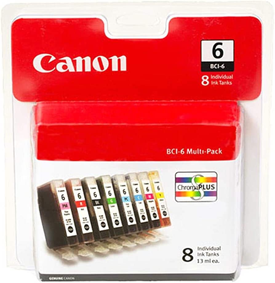 Canon BCI-6 Black and Color Ink Cartridge-8 Pack