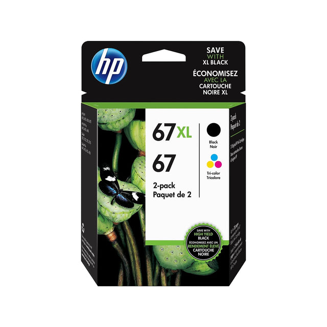 Original HP 67XL Black and 67 Color Ink Cartridge-2 Pack