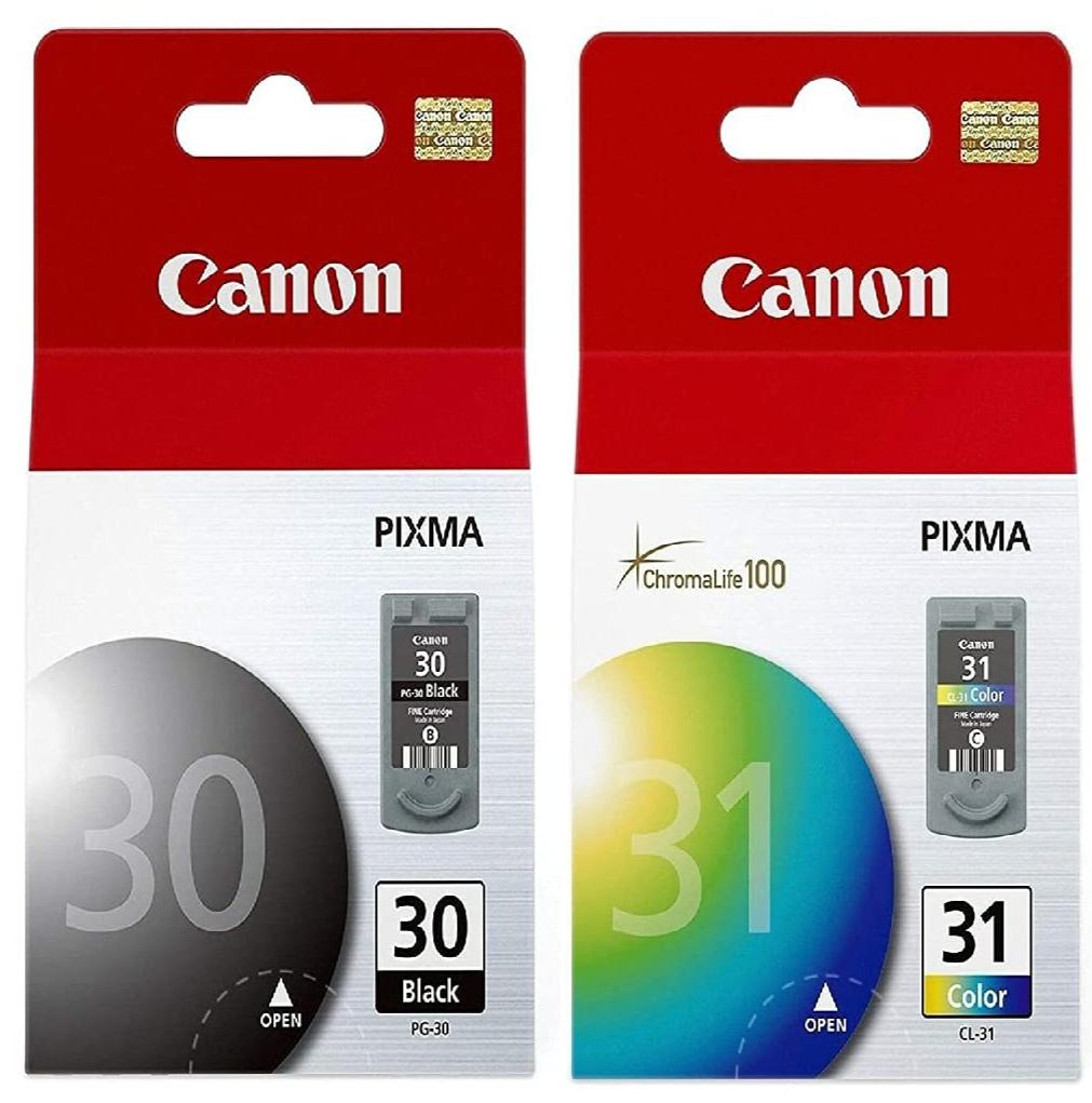 Canon PG-30 Black and CL-31 Color Printer Ink Cartridges