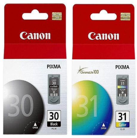 Canon PG-30 Black and CL-31 Color Printer Ink Cartridges