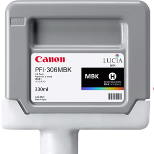 Canon PFI-306MBK Standard-Yield Matte Black Ink Cartridge, 6656B001