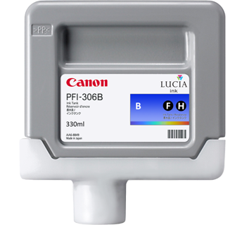 Canon PFI-306B Standard-Yield Blue Ink Cartridge, 6665B001