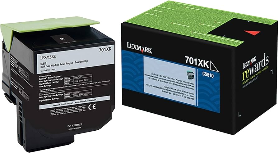 Lexmark CS/CX510 Extra High Yield Black Toner Cartridge, 70C1XK0