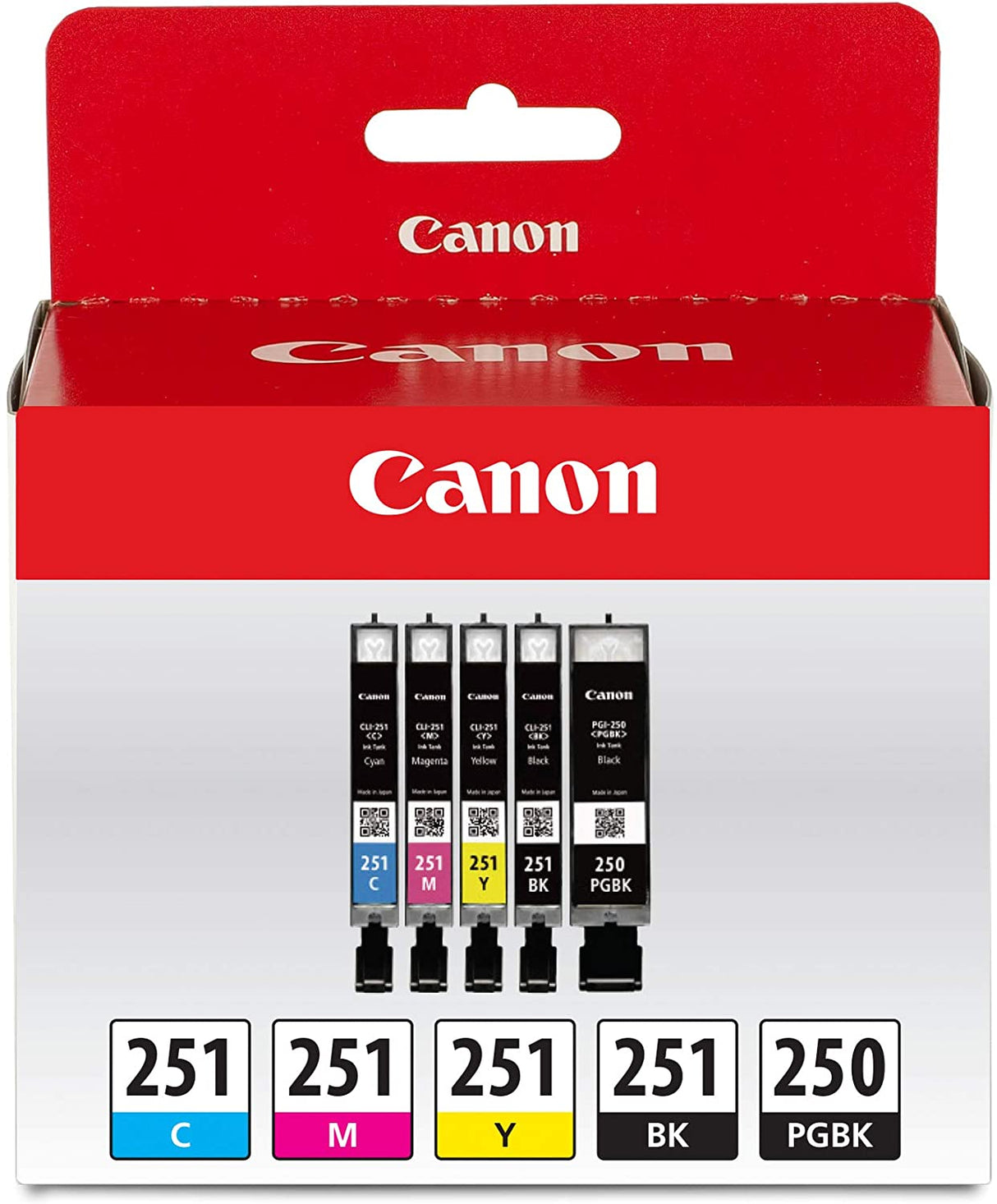 Canon PGI 250 Black & 251 Black & Color Ink Cartridge ( 5 Pack)