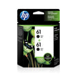 HP 61 (CH561WN) Black Ink Cartridge- 2 Pack