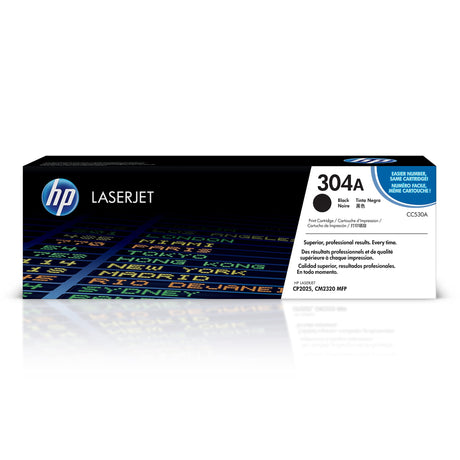 HP 304A High Yield Black LaserJet Toner Cartridge, CC530A