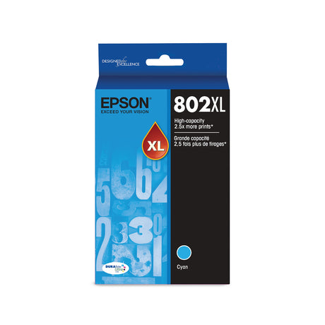 Original Epson 802XL Cyan High Yield Ink Cartridge