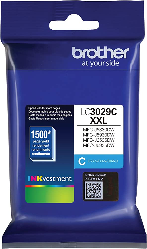 Brother LC3029 High-Yield Cyan Ink Cartridge