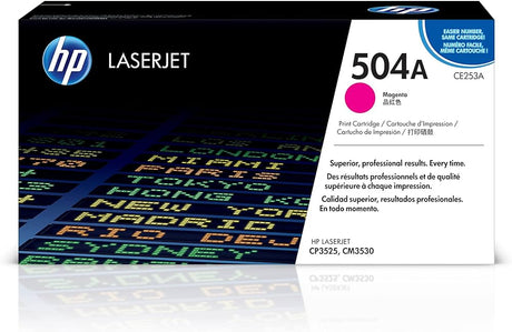 HP 504A Standard Yield Magenta LaserJet Toner Cartridge, CE253A