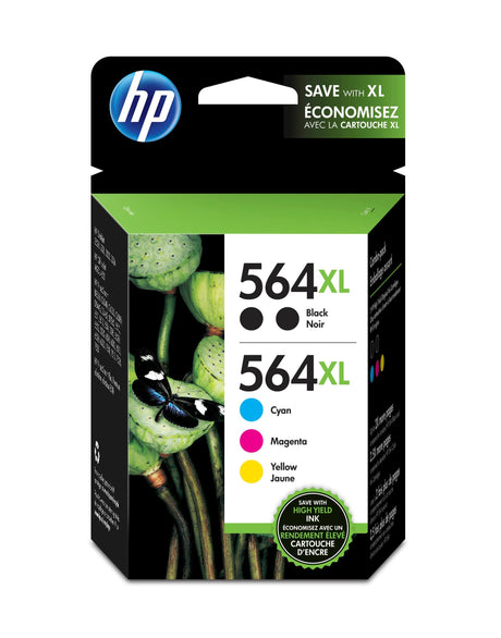 HP 564XL 2 Black and Color Ink Cartridges-5pack