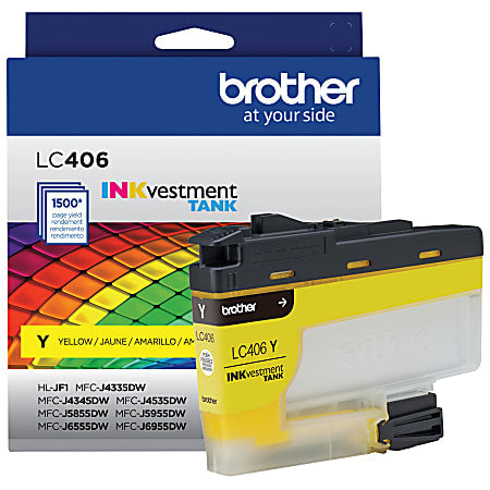 Original Brother LC406 Yellow Cartridge