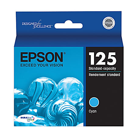 Original Epson 125 Cyan Ink Cartridge