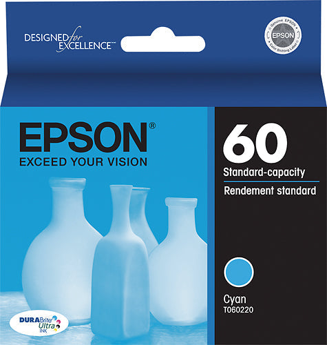 New Genuine Epson 60 (T060220) Cyan Ink Cartridge