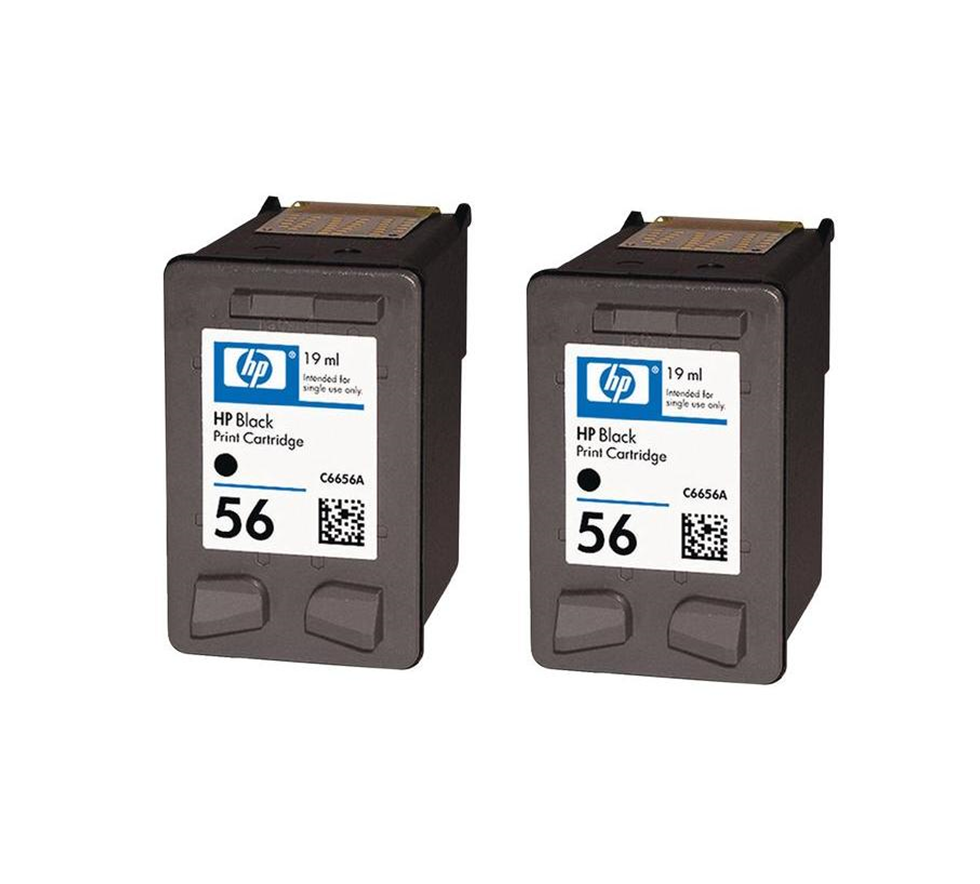 Genuine HP 56 (C6656AN) Black 2PK Ink Cartridges