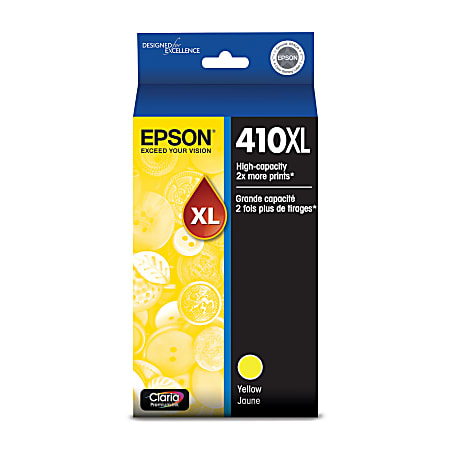 Epson 410XL Claria Premium High-Yield Yellow Ink Cartridge, T410XL420