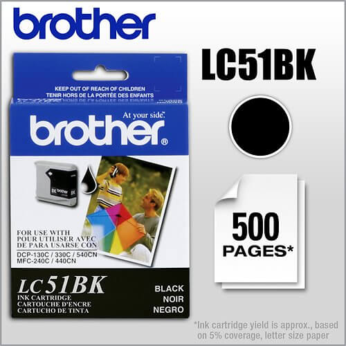 Brother LC51BK Black Ink Cartridge