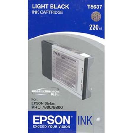 Original Epson T5637 Light Black Ink Cartridge