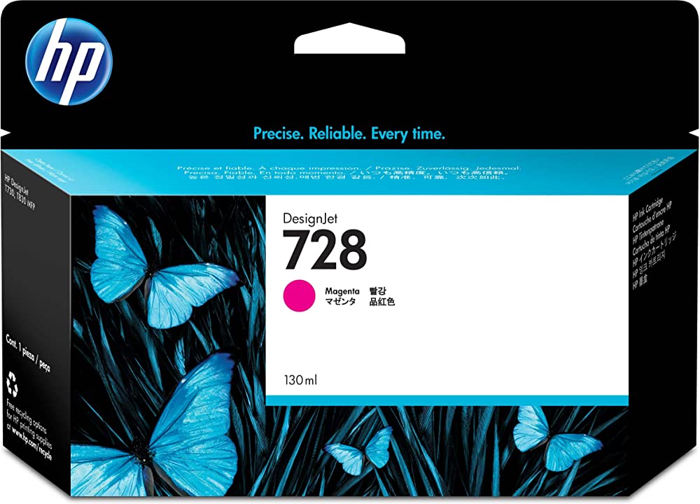 HP 728  130-ml (F9J66A) Magenta Genuine Ink Cartridge