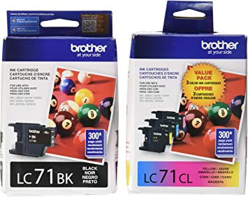 Original Brother LC71 Black, Cyan, Magenta, Yellow Ink Cartridges