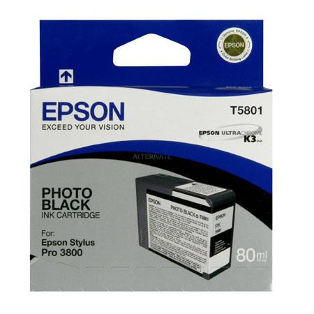 Original Epson T5801 Photo Black 80ml Ink Cartridge