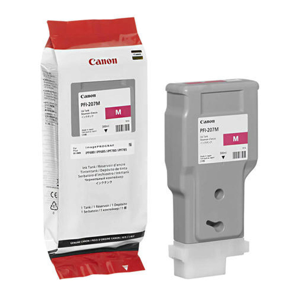 Original Canon PFI-207 300mL Magenta Ink Cartridge