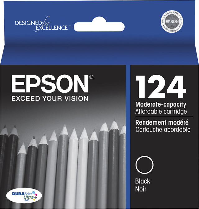 Original  Epson 124 Black Ink Cartridge