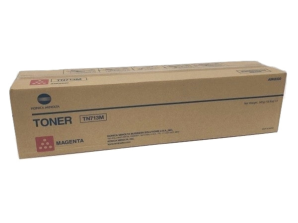 Konica-Minolta TN713M Standard-Yield Magenta Toner Cartridge, A9K8330