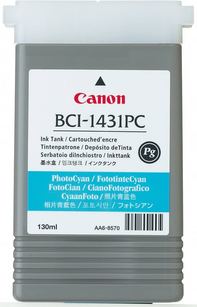 Original Canon BCI-1431PC Photo Cyan Ink Cartridge, 8973A001AA