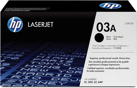 Original HP 03A Standard Yield Black Laser Toner Cartridge, C3903A